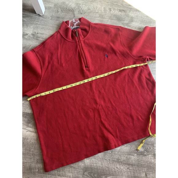 Polo Ralph Lauren 1/4 Zip Sweater Men 2XB Big Tall Red Pullover - Picture 8 of 10